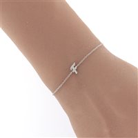 Bracciale Fanton Gioielli Donna BRACCIALI LETTERA in Oro Diamante 0.06 Ct FOBRA00545OB - FOBRA00545OB